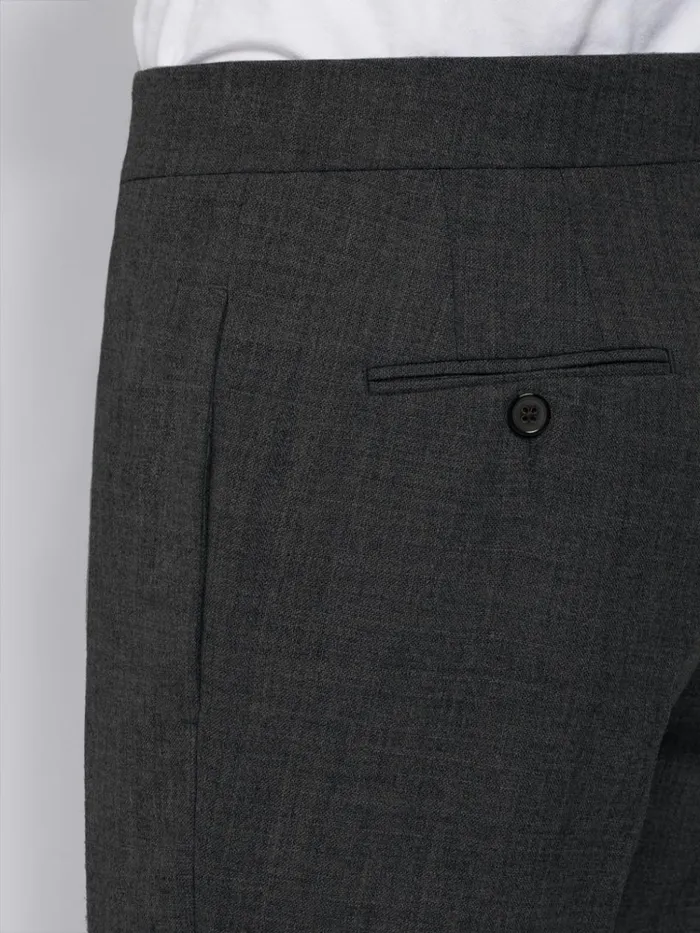 2ply Wool Fresco Lowrise Skinny Trouser Dark Grey Women Thom Browne Trousers