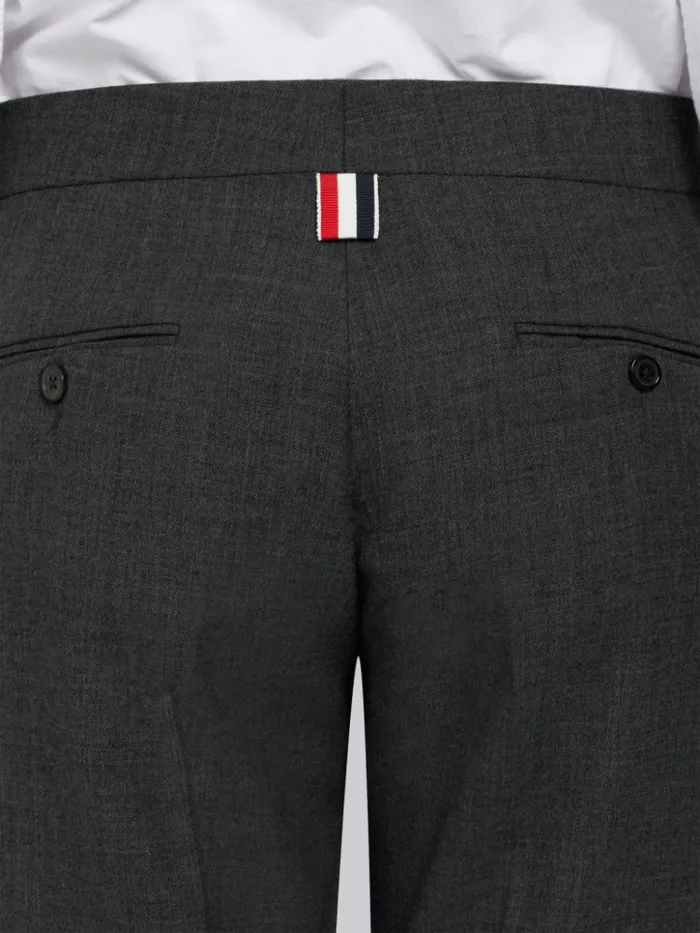 2ply Wool Fresco Lowrise Skinny Trouser Dark Grey Women Thom Browne Trousers