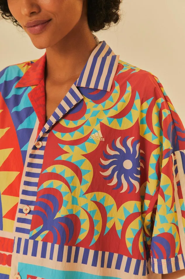Adidas Farm Solar Kaleidoscope Blue Top Women FARM Rio Crop Tops Adidas Farm Solar Kaleidoscope Blue Top Women FARM Rio Crop Tops