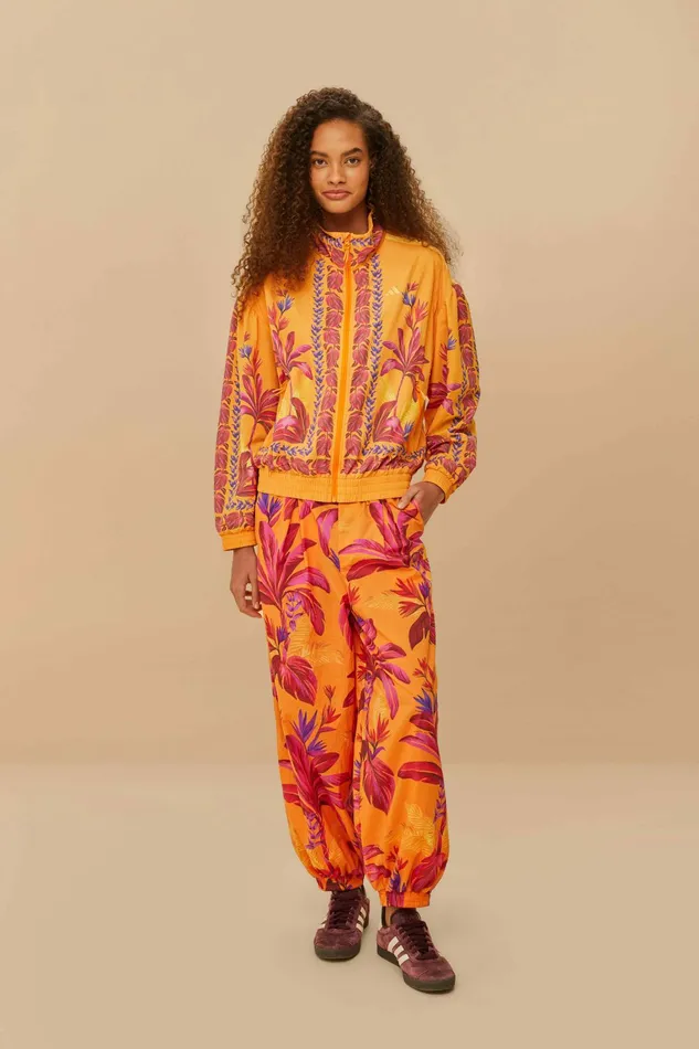 Adidas Tropical Breeze Bright Orange Pants Women FARM Rio Pants