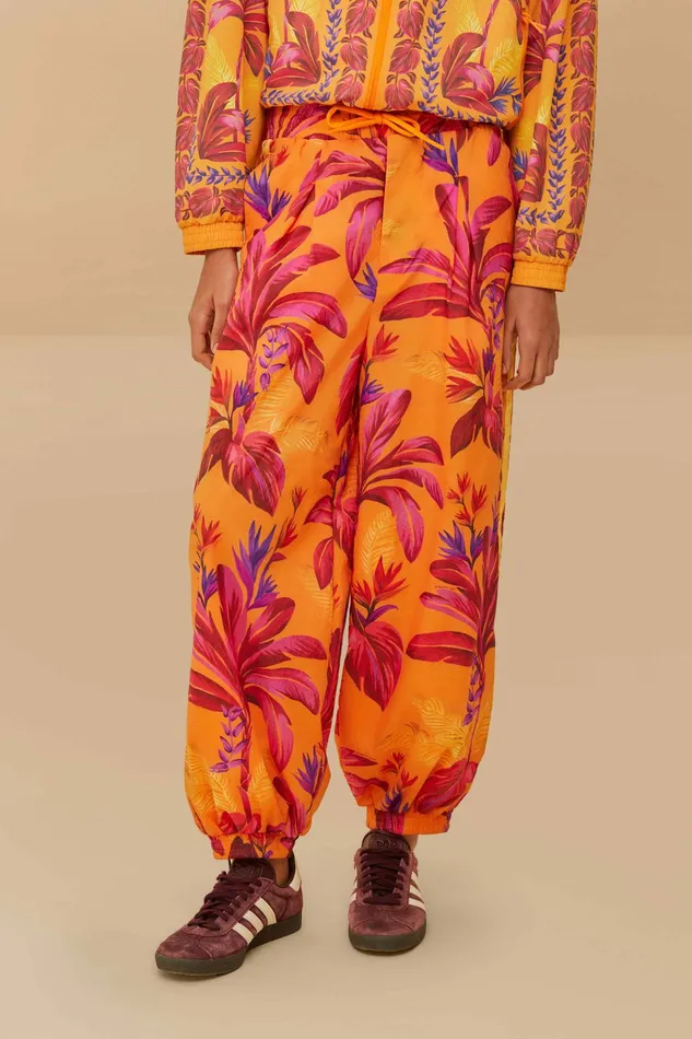 Adidas Tropical Breeze Bright Orange Pants Women FARM Rio Pants Adidas Tropical Breeze Bright Orange Pants Women FARM Rio Pants