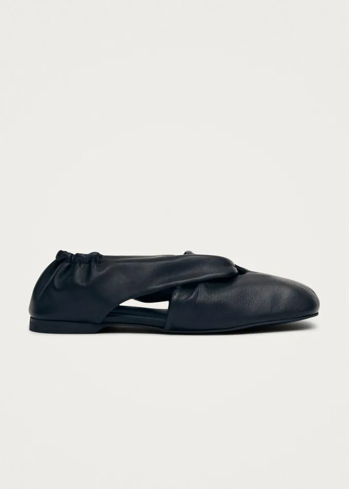 Alaula Black Leather Ballet Flats Women ALOHAS Ballet Flats