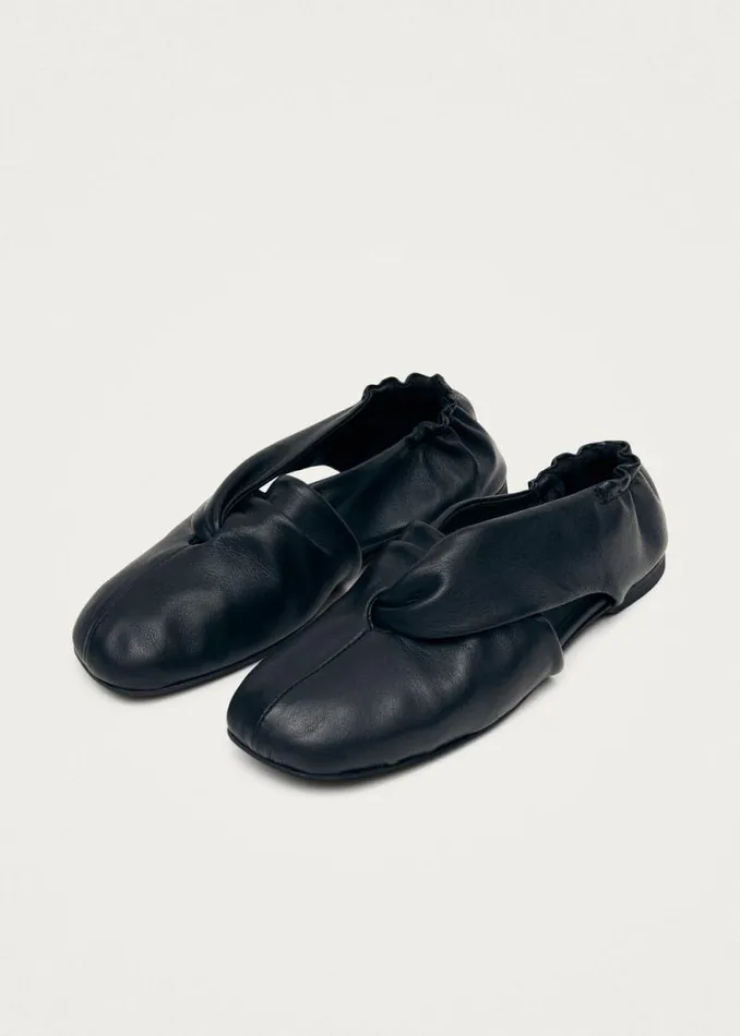 Alaula Black Leather Ballet Flats Women ALOHAS Ballet Flats