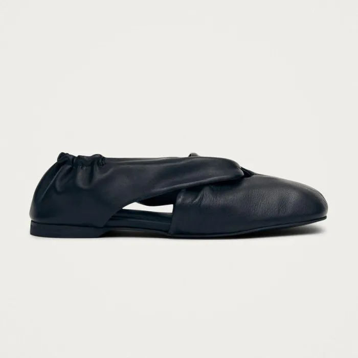 Alaula Black Leather Ballet Flats Women ALOHAS Ballet Flats