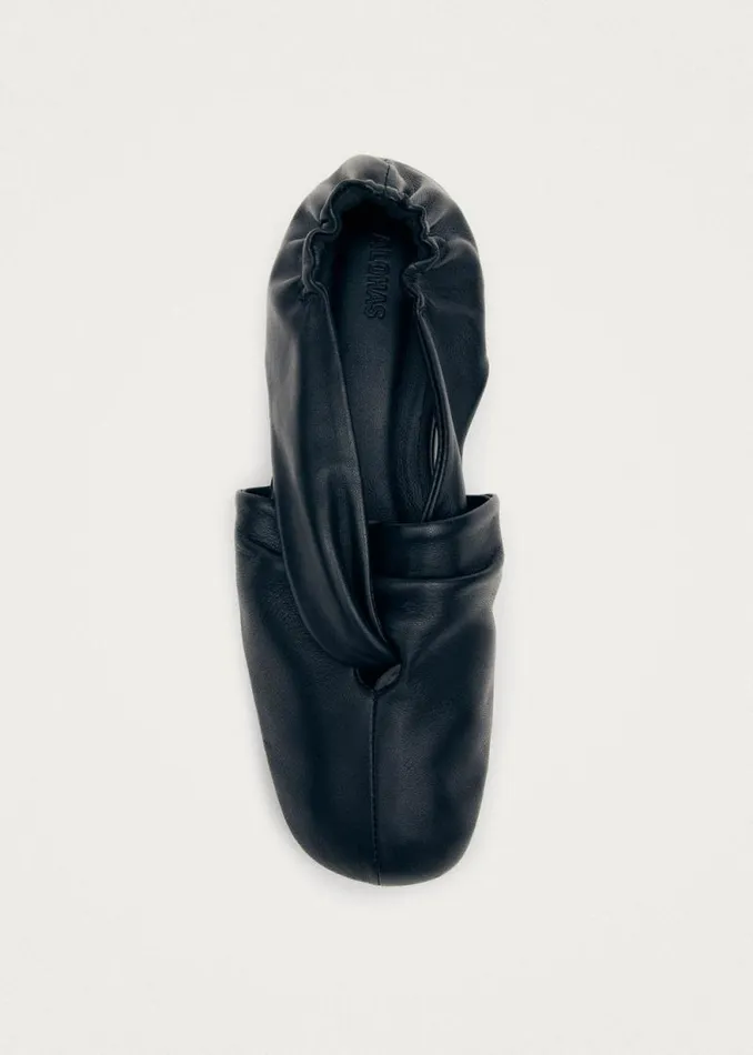 Alaula Black Leather Ballet Flats Women ALOHAS Ballet Flats