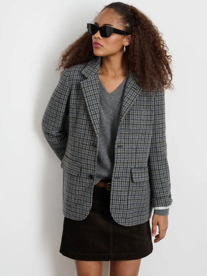 Alex Mill Amalie Blazer In Wool Tweed Women Jackets Outerwear