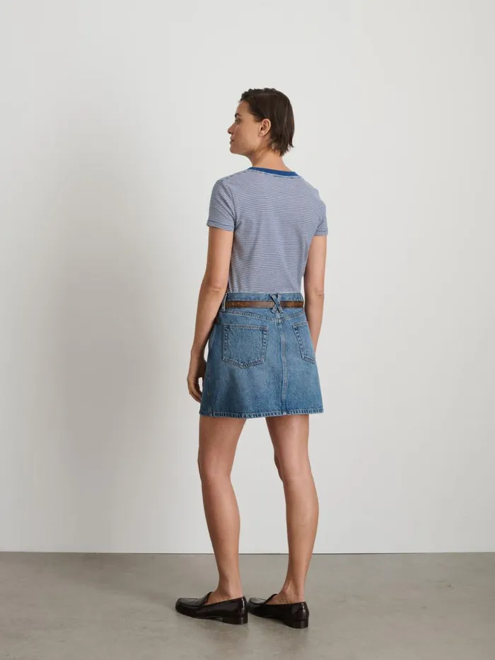 Alex Mill Andie Mini Skirt In Denim Copenhagen Medium Wash Women Dresses Skirts