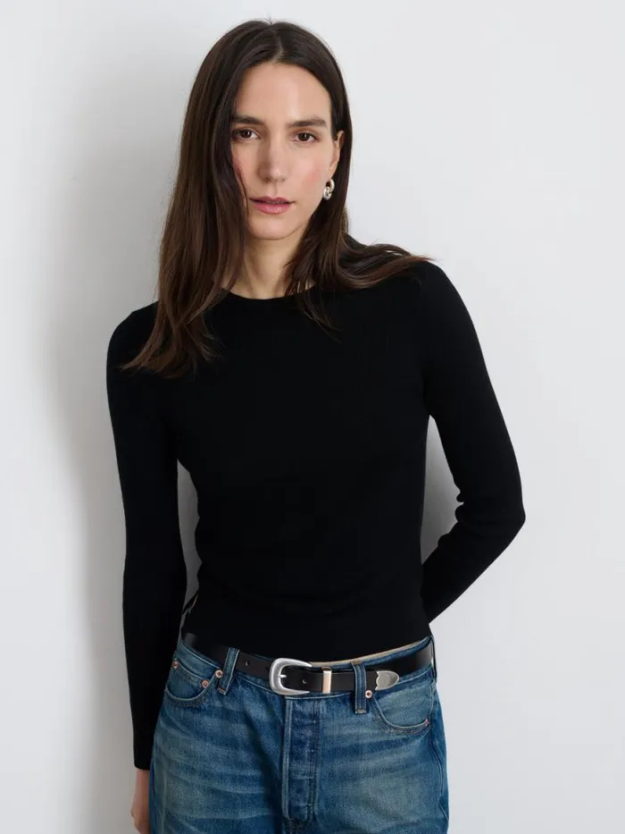 Alex Mill Ava Sweater Tee Black Women Sweaters Alex Mill Ava Sweater Tee Black Women Sweaters