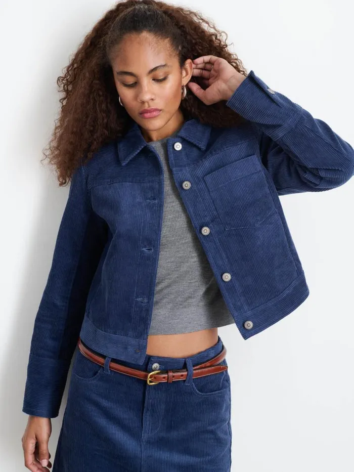 Alex Mill Camden Jacket In Corduroy Dusty Blue Women Jackets Outerwear