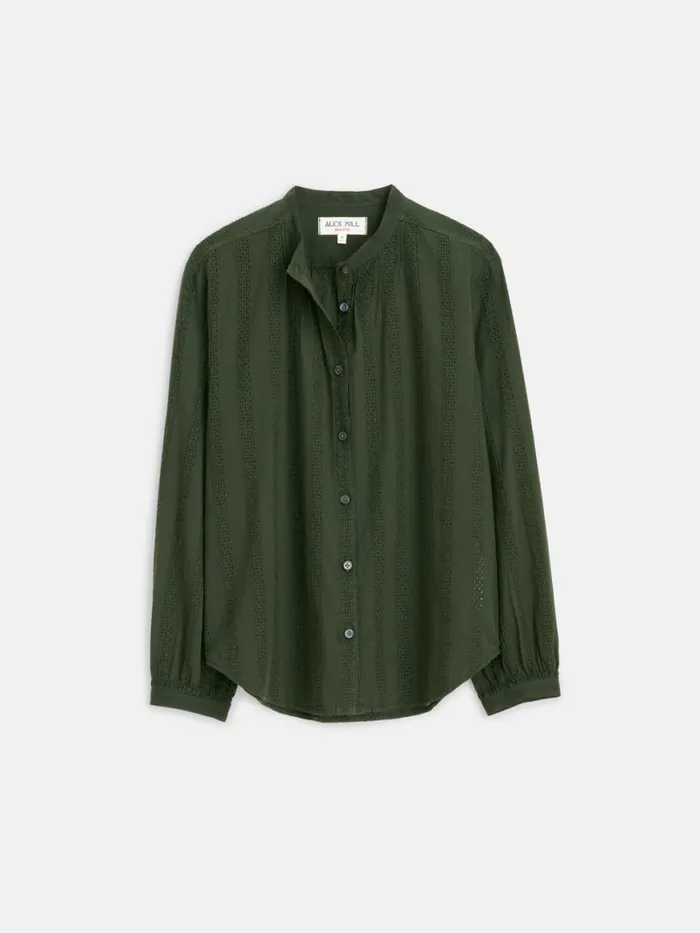 Alex Mill Cari Top Pine Needle Women Shirts Tops