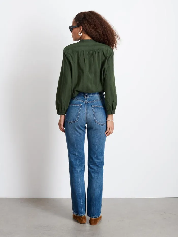 Alex Mill Cari Top Pine Needle Women Shirts Tops