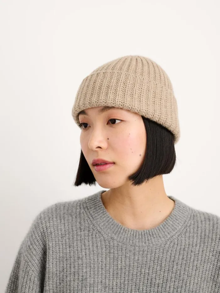Alex Mill Cashmere Beanie Gravel Women Accessories