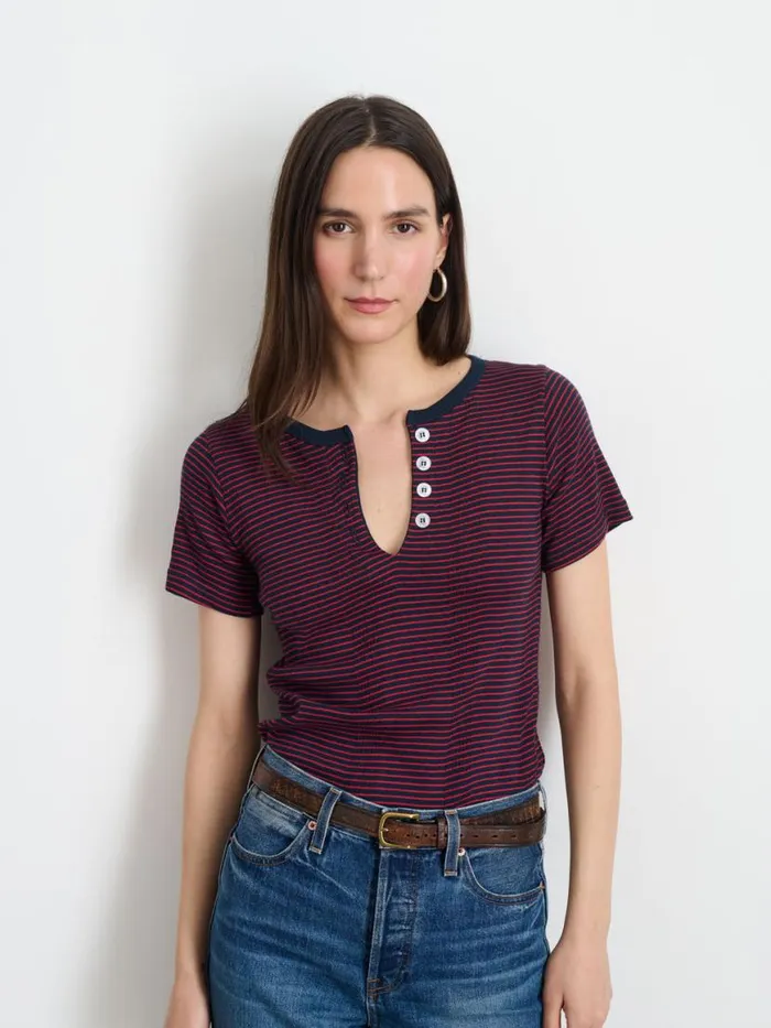 Alex Mill Cavan and Co Henley Tee Women Tees Tanks
