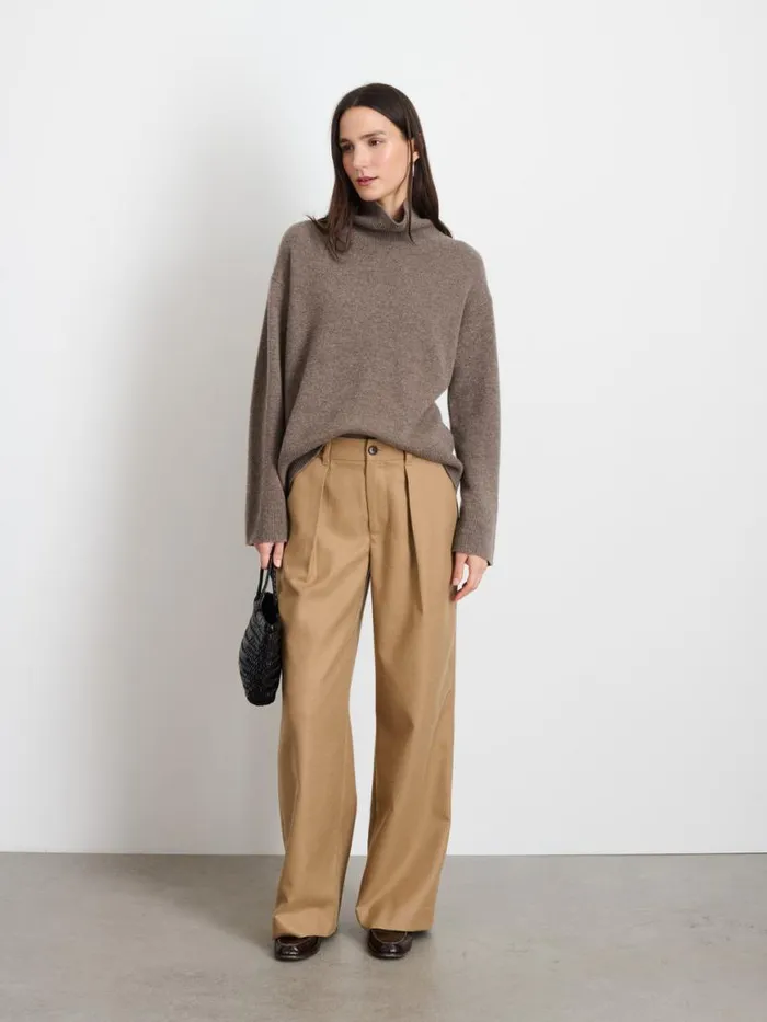Alex Mill Cecile Turtleneck In Cashmere Barley Women Sweaters