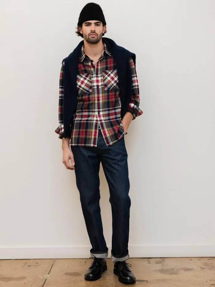 Alex Mill Chore Shirt In Vintage Wash Flannel Men Shirts