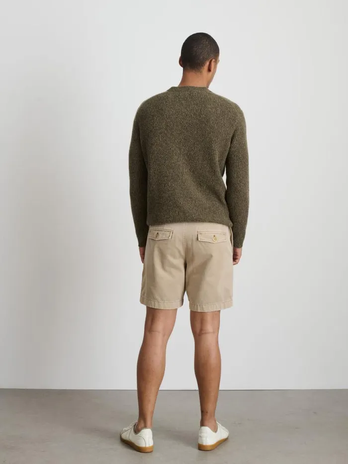 Alex Mill Flat Front Short In Vintage Washed Chino Faded Khaki Men Shorts