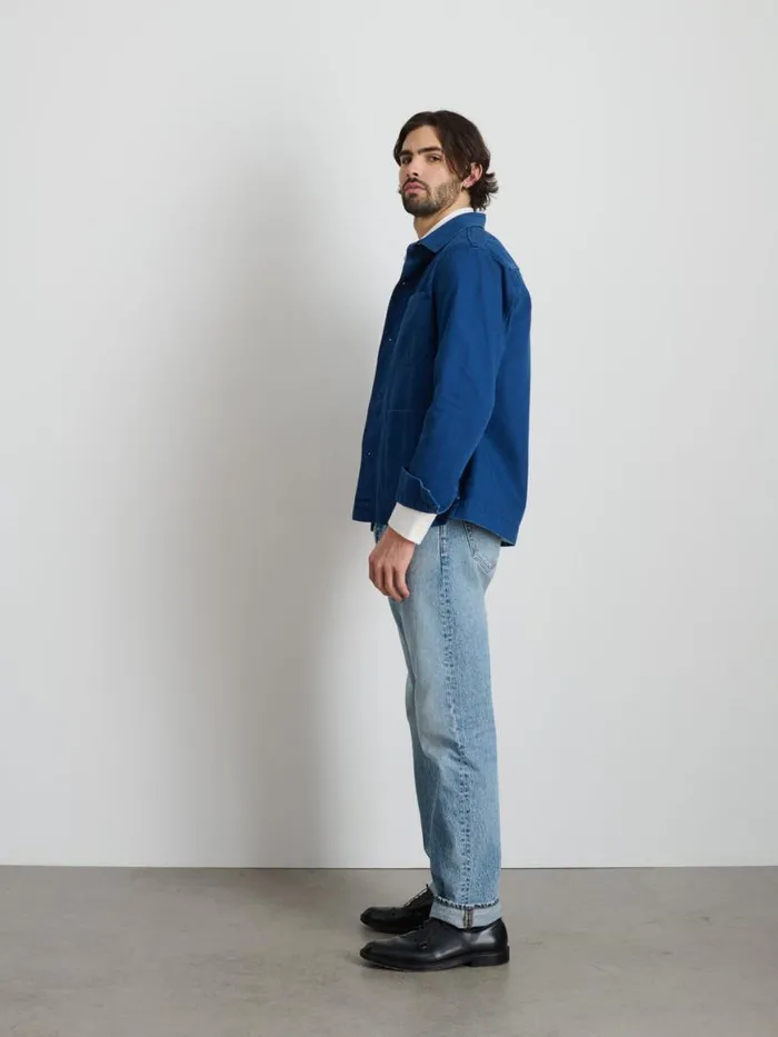 Alex Mill Garment Dyed Work Jacket In Recycled Denim French Navy Men Jackets Coats