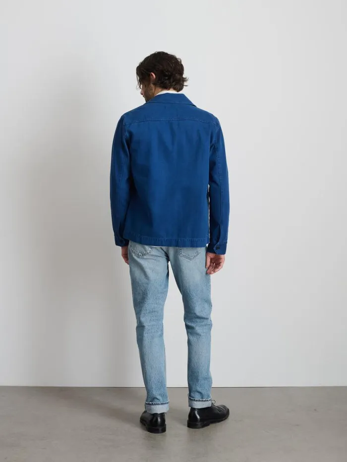 Alex Mill Garment Dyed Work Jacket In Recycled Denim French Navy Men Jackets Coats