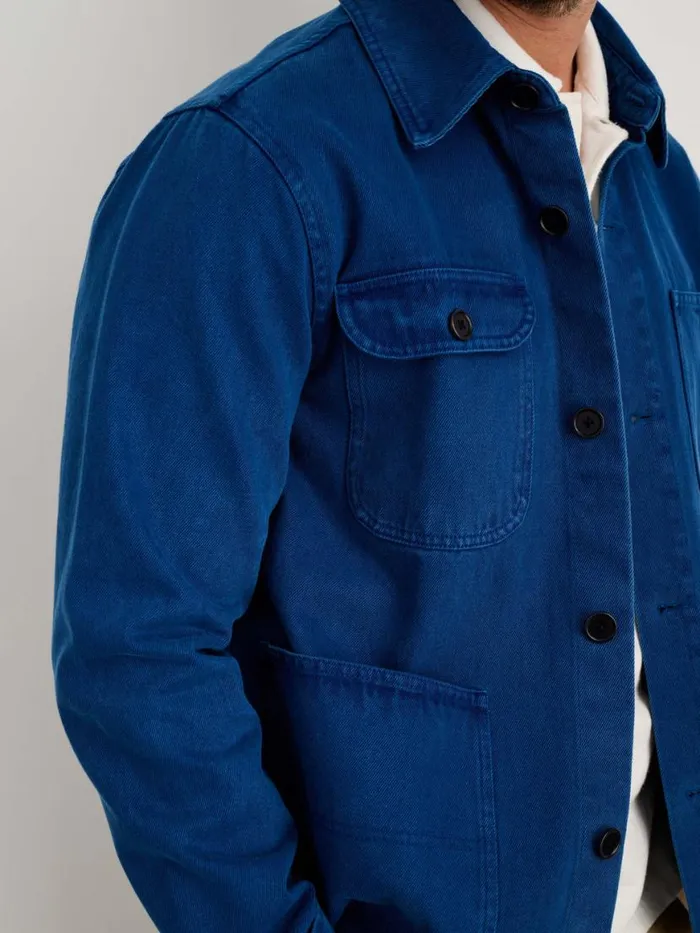 Alex Mill Garment Dyed Work Jacket In Recycled Denim French Navy Men Jackets Coats