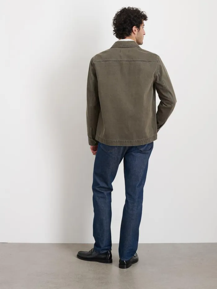 Alex Mill Garment Dyed Work Jacket In Recycled Denim Thyme Men Jackets Coats