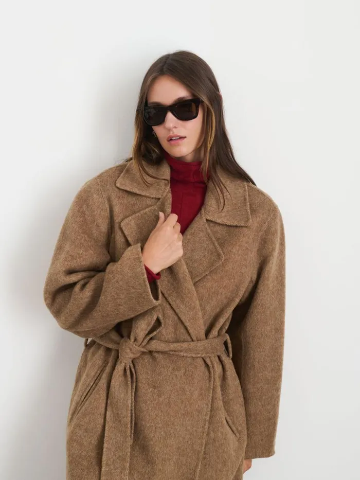 Alex Mill Georgia Wrap Coat In Wool Alpaca Women Jackets Outerwear