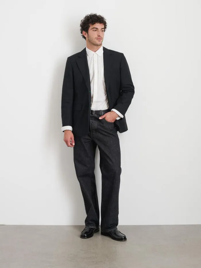 Alex Mill Grant Blazer In Cotton Twill Anthracite Men Suiting Blazers
