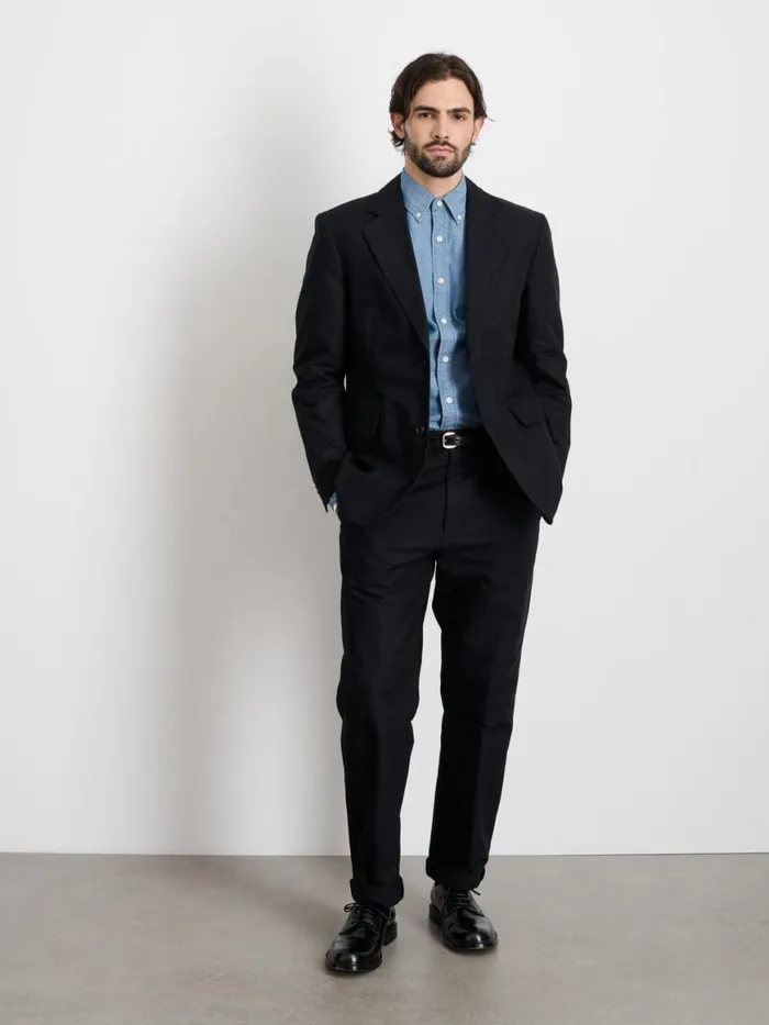 Alex Mill Grant Blazer In Cotton Twill Anthracite Men Suiting Blazers