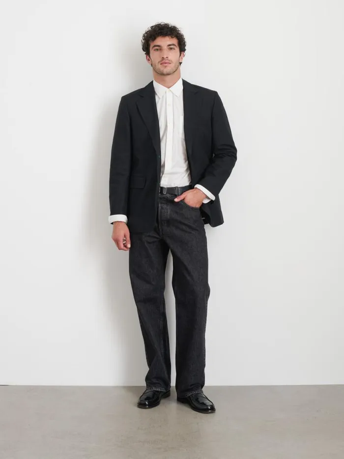 Alex Mill Grant Blazer In Cotton Twill Anthracite Men Suiting Blazers