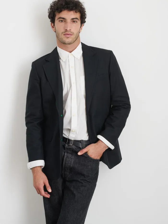 Alex Mill Grant Blazer In Cotton Twill Anthracite Men Suiting Blazers