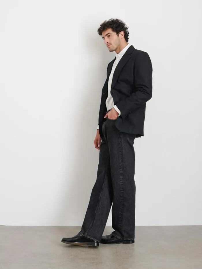 Alex Mill Grant Blazer In Cotton Twill Anthracite Men Suiting Blazers