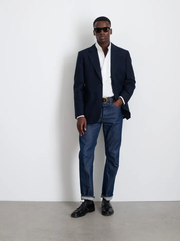 Alex Mill Grant Blazer In Cotton Twill Dark Navy Men Suiting Blazers