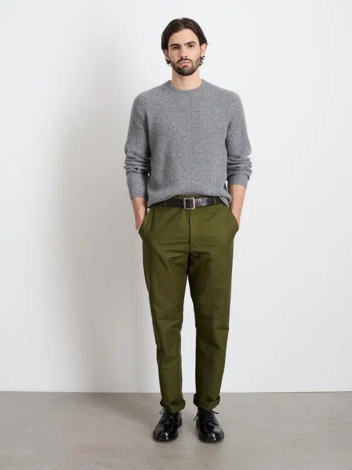 Alex Mill Grant Trouser In Cotton Twill Surplus Olive Men Pants Alex Mill Grant Trouser In Cotton Twill Surplus Olive Men Pants