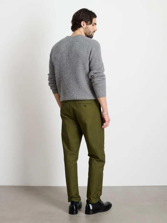 Alex Mill Grant Trouser In Cotton Twill Surplus Olive Men Pants Alex Mill Grant Trouser In Cotton Twill Surplus Olive Men Pants