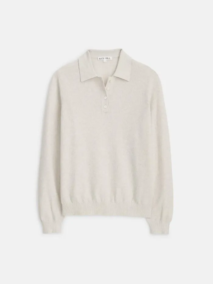 Alex Mill Jac Polo Sweater Oatmeal Women Sweaters