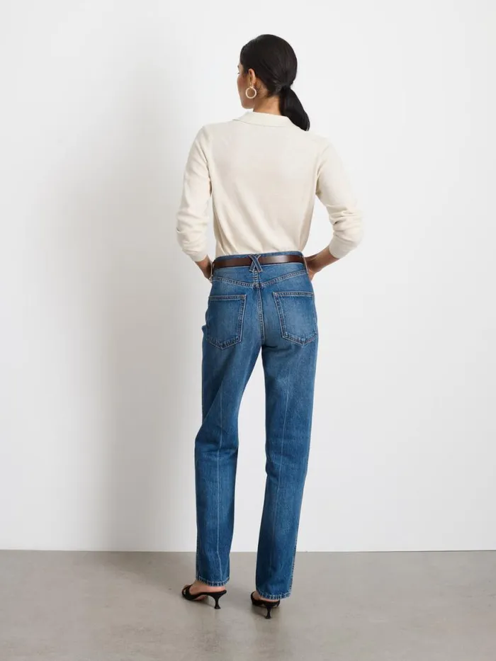 Alex Mill Jac Polo Sweater Oatmeal Women Sweaters