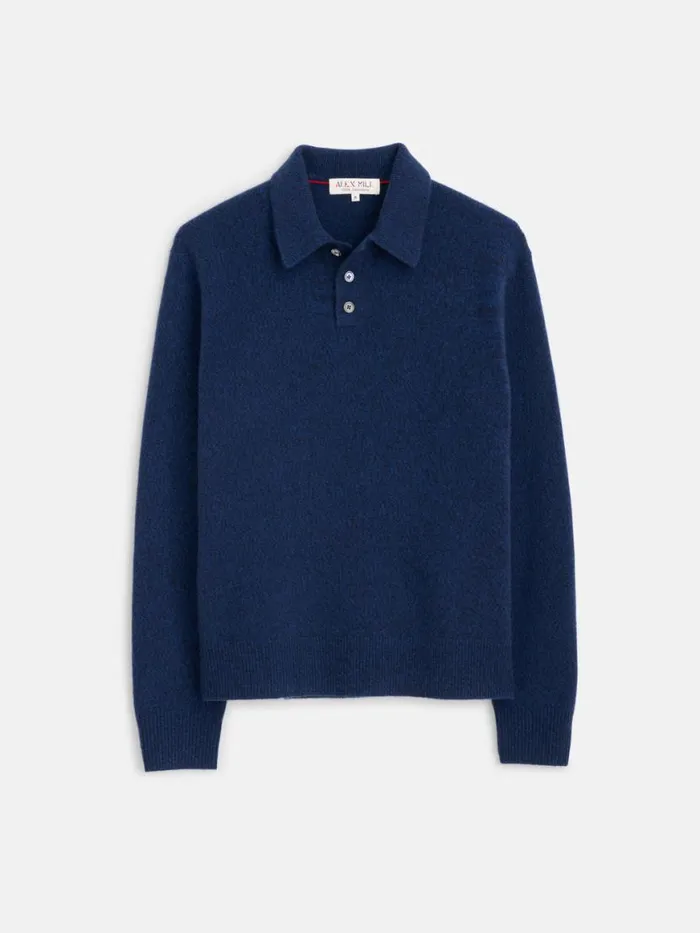 Alex Mill Jacob Polo Sweater In Cashmere Heather Navy Men Sweaters Sweatshirts Alex Mill Jacob Polo Sweater In Cashmere Heather Navy Men Sweaters Sweatshirts