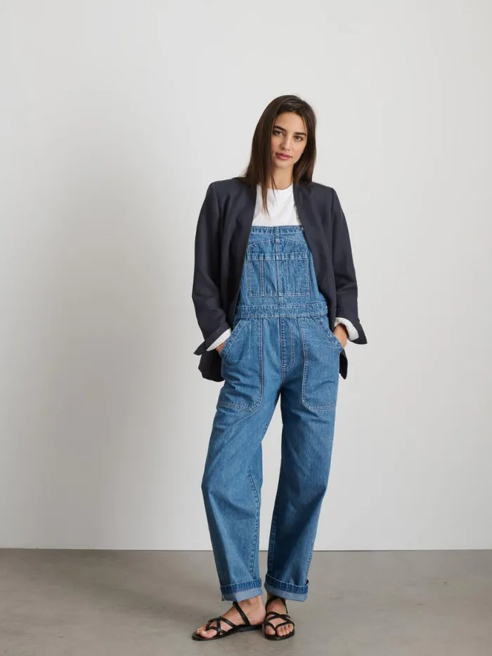 Alex Mill Lili Overall In Denim Paris Medium Wash Women Denim