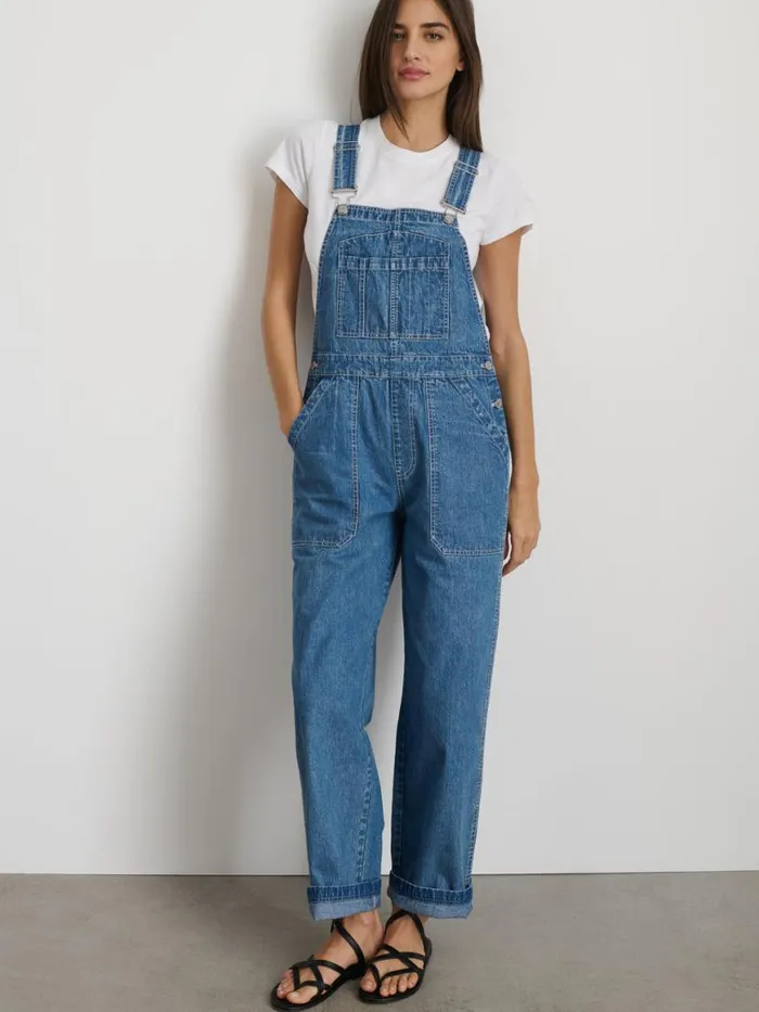Alex Mill Lili Overall In Denim Paris Medium Wash Women Denim