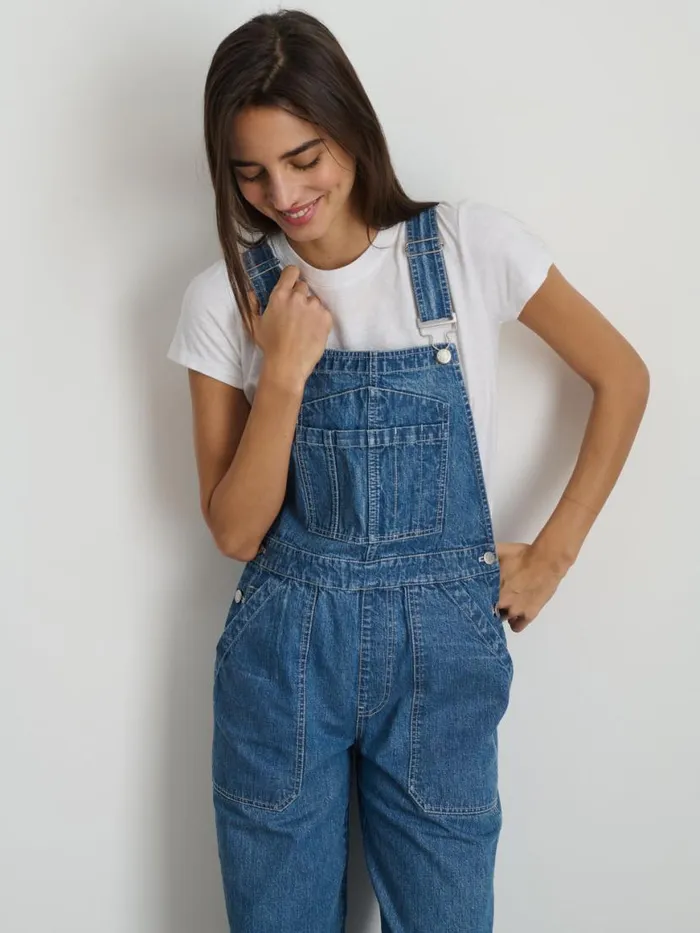Alex Mill Lili Overall In Denim Paris Medium Wash Women Denim