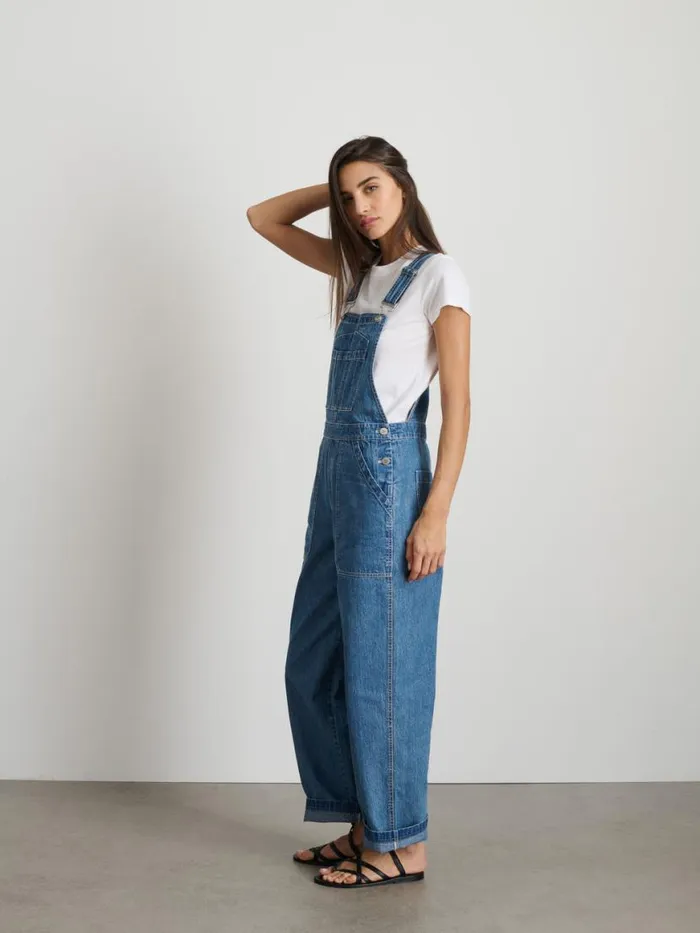 Alex Mill Lili Overall In Denim Paris Medium Wash Women Denim