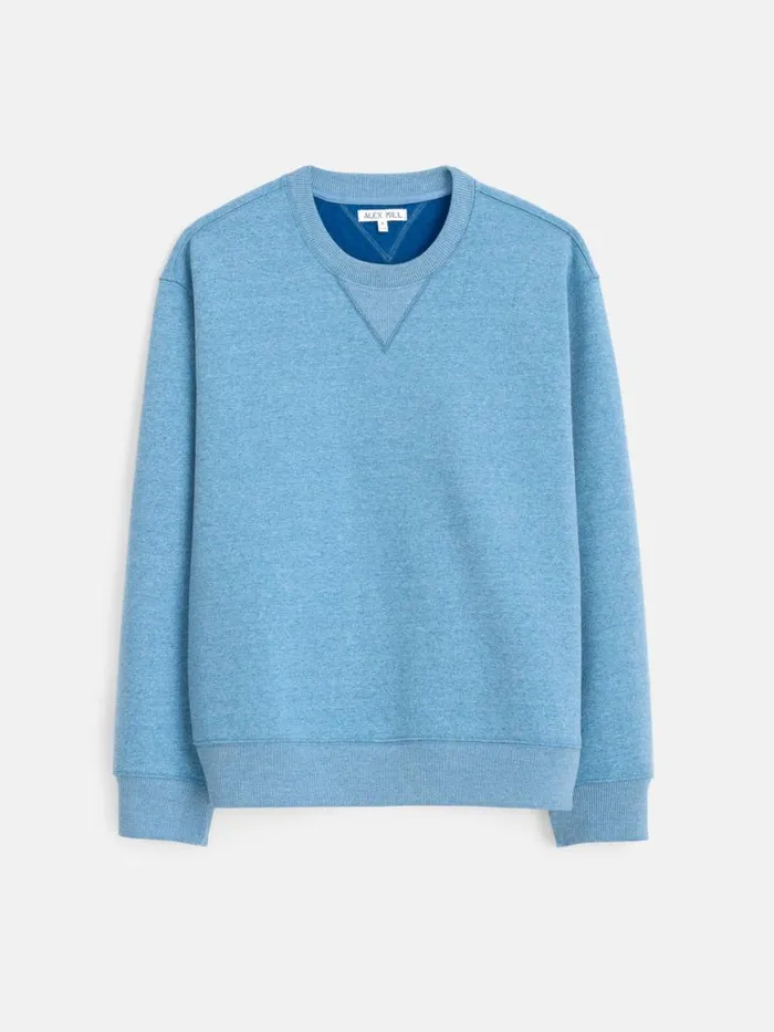 Alex Mill Marlon Sweatshirt In Cotton Fleece Heather Delft Blue Men Sweaters Sweatshirts Alex Mill Marlon Sweatshirt In Cotton Fleece Heather Delft Blue Men Sweaters Sweatshirts