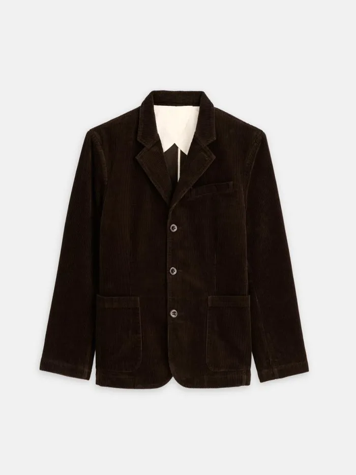 Alex Mill Mill Blazer In Corduroy Chocolate Men Suiting Blazers