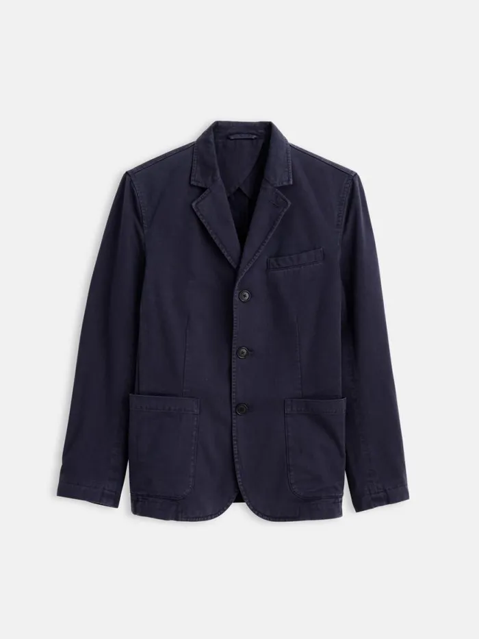 Alex Mill Mill Blazer In Vintage Wash Chino Dark Navy Men Suiting Blazers