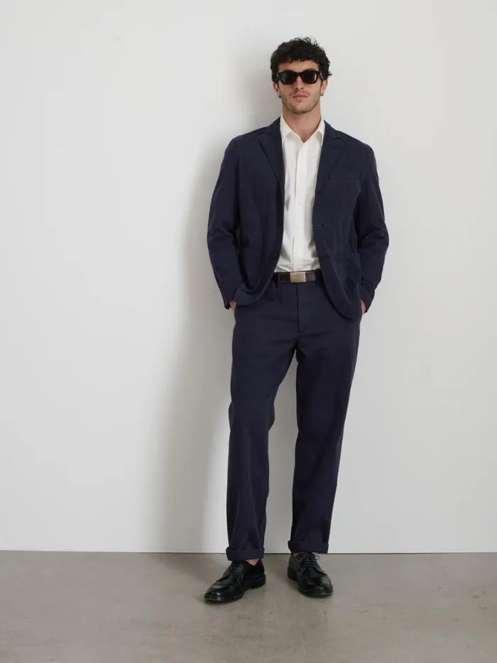 Alex Mill Mill Blazer In Vintage Wash Chino Dark Navy Men Suiting Blazers