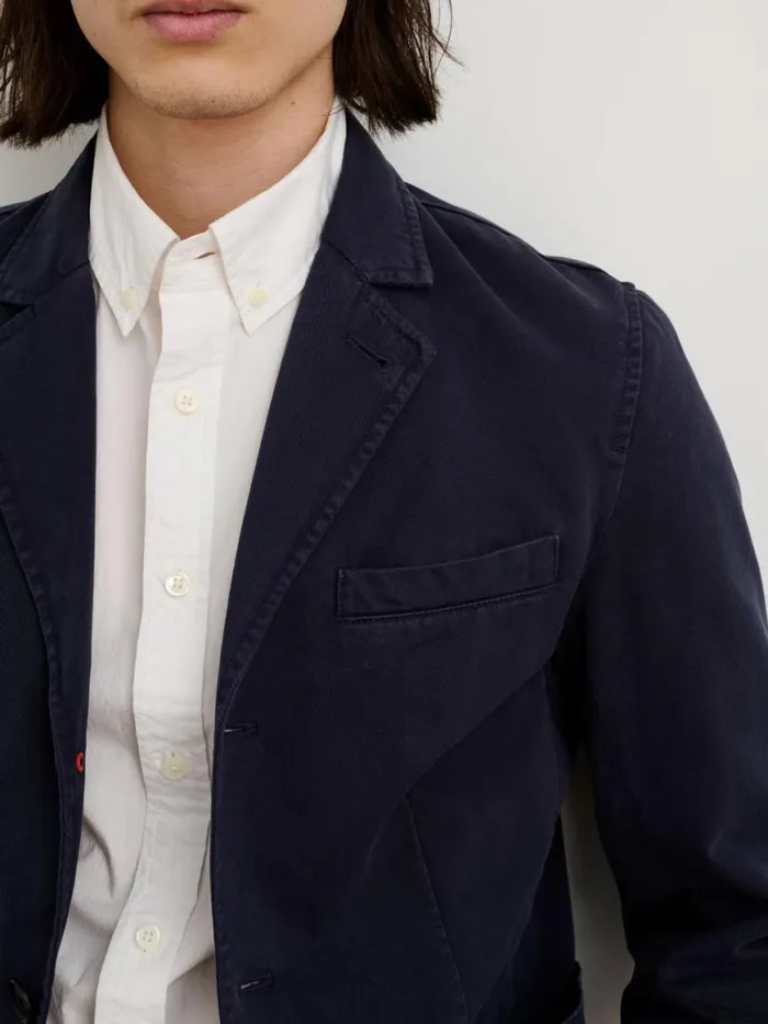 Alex Mill Mill Blazer In Vintage Wash Chino Dark Navy Men Suiting Blazers