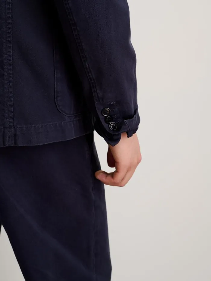 Alex Mill Mill Blazer In Vintage Wash Chino Dark Navy Men Suiting Blazers