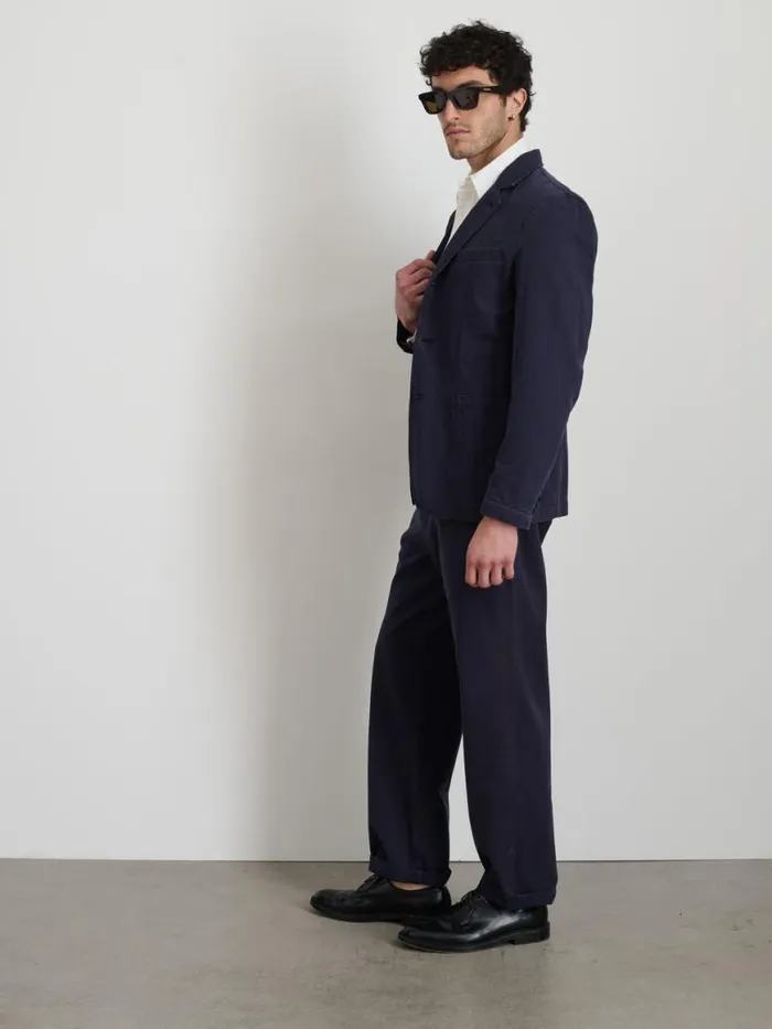 Alex Mill Mill Blazer In Vintage Wash Chino Dark Navy Men Suiting Blazers