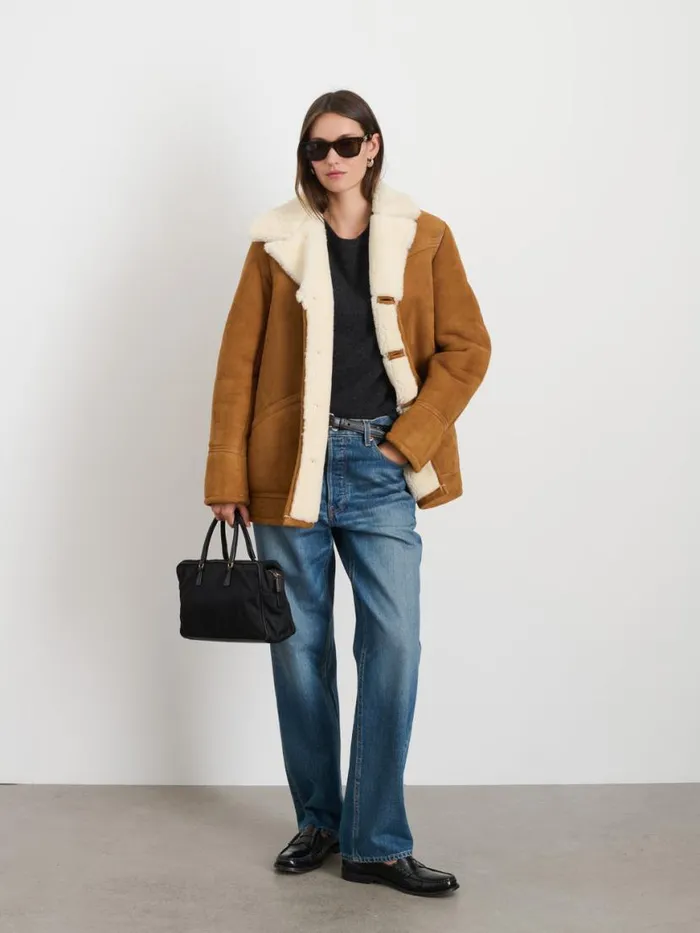 Alex Mill Owen Barry X Alex Mill Shearling Rodeo Jacket Women Jackets Outerwear