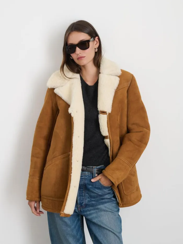 Alex Mill Owen Barry X Alex Mill Shearling Rodeo Jacket Women Jackets Outerwear