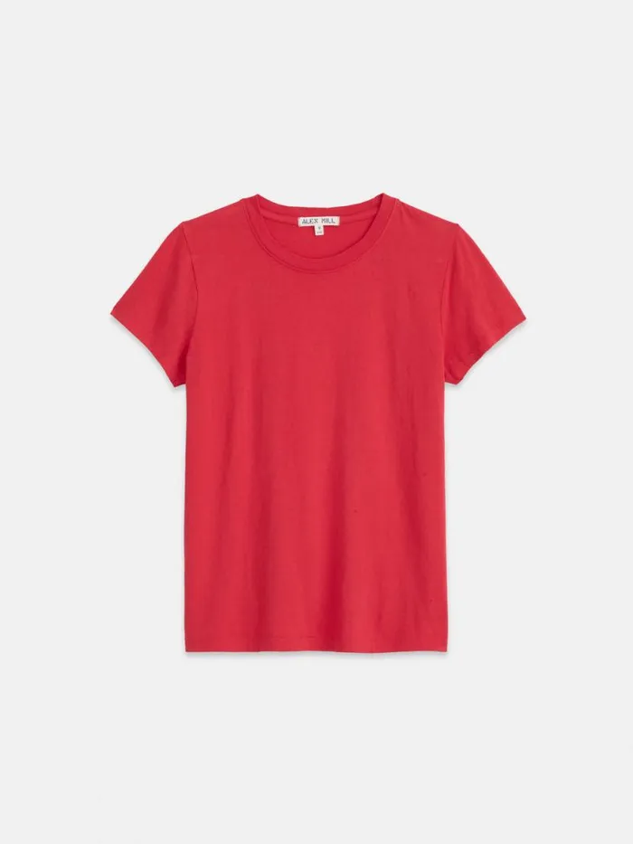 Alex Mill Prospect Tee In Cotton Jersey Cardinal Women Tees Tanks